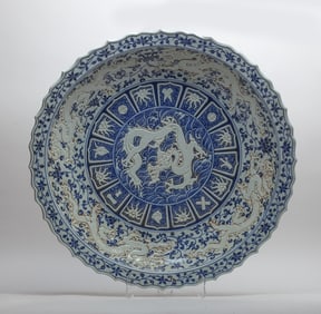 Massive Chinese Porcelain Charger