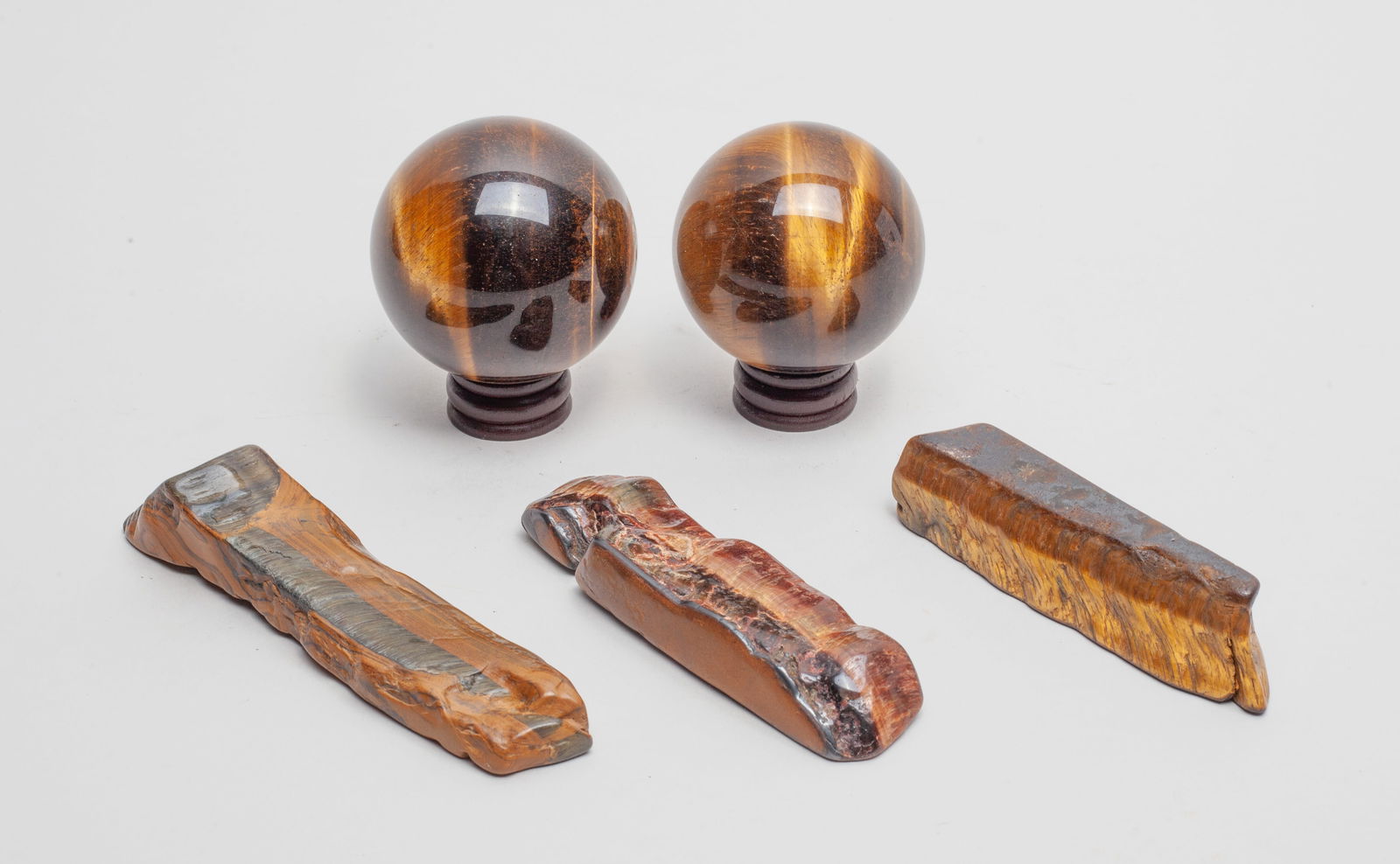 Tiger-eye Gemstone Ball & Stone Sets (1 of 13)