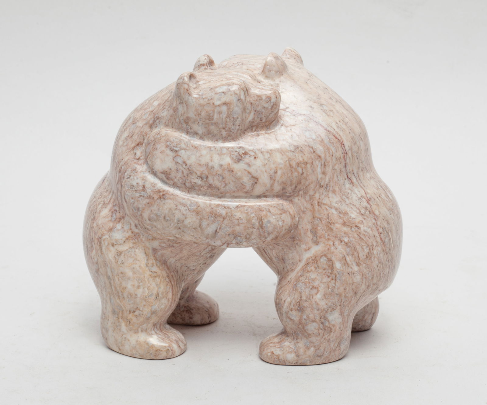 Vintage Large Fossilized Stone Sculpture of Bear (1 of 9)