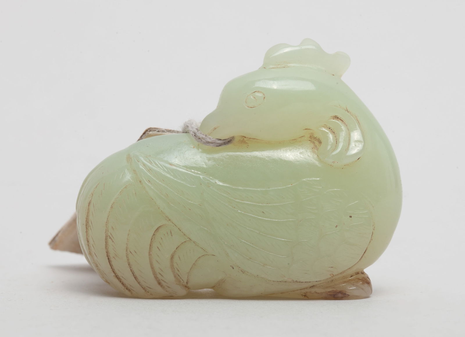Chinese White Jade Toggle of Bird (1 of 10)