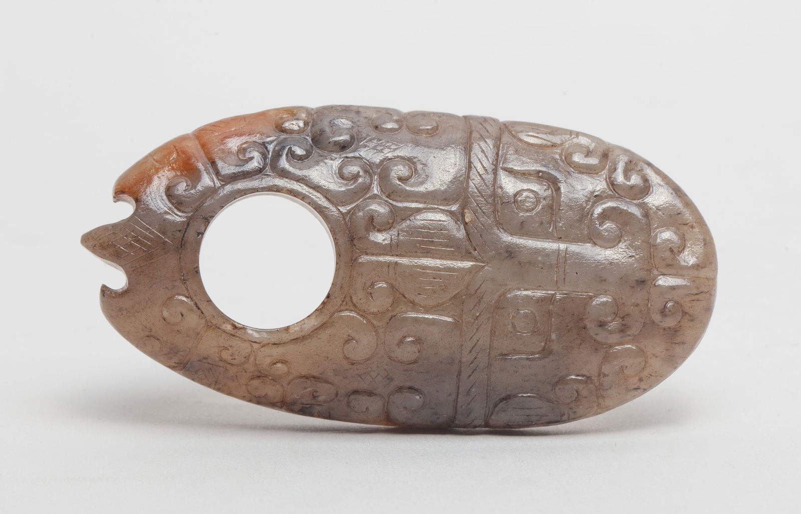 Chinese Jade Taotie Mask Pendant (1 of 10)