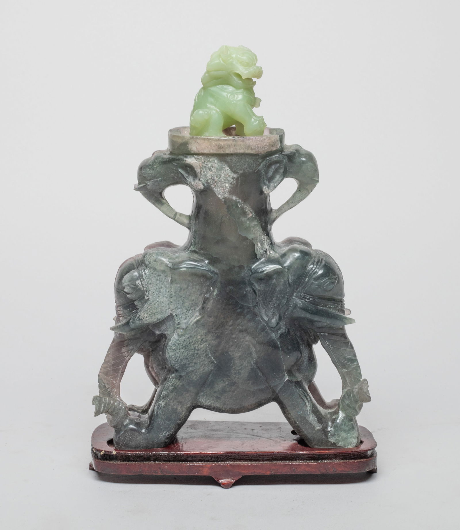 Chinese Jade & Gemstone Table Sculpture (1 of 10)