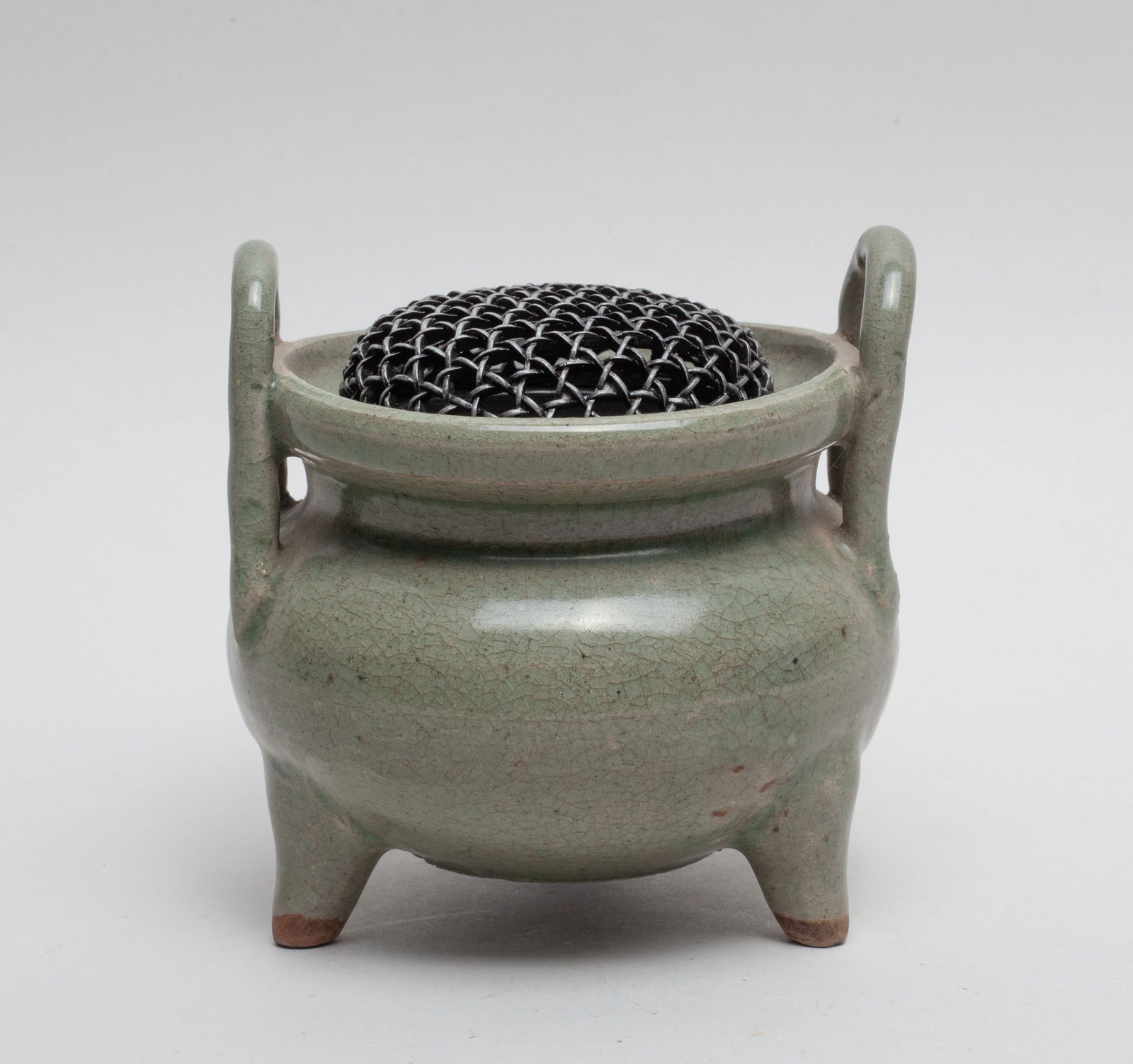 Chinese Yue Ware Porcelain Censer w/ Stand (1 of 9)