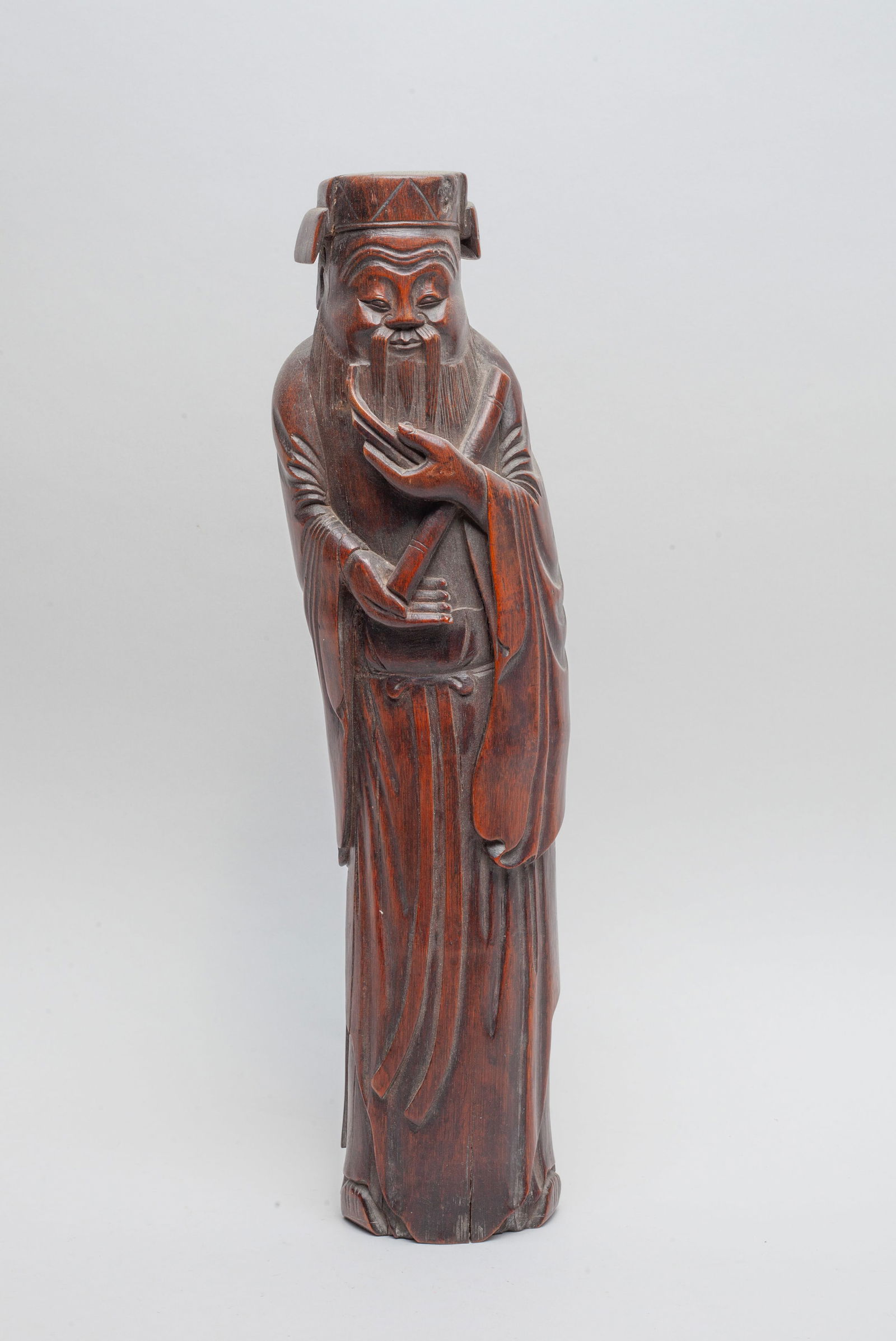 Chinese Bamboo Carved Tall Figure (1 of 13)