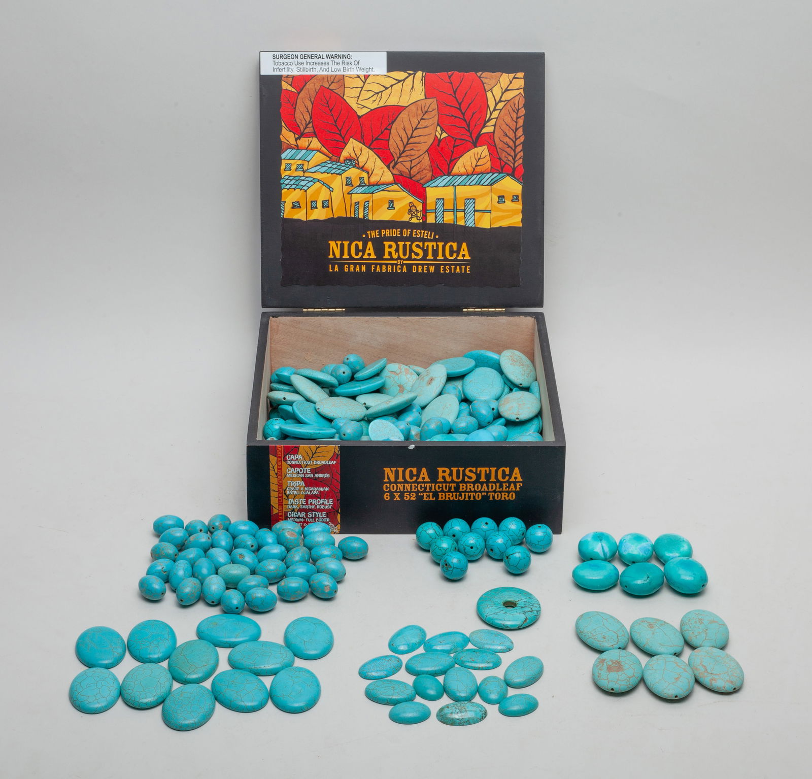 Large Box of Estate Turquoise Like Beads (1 of 8)