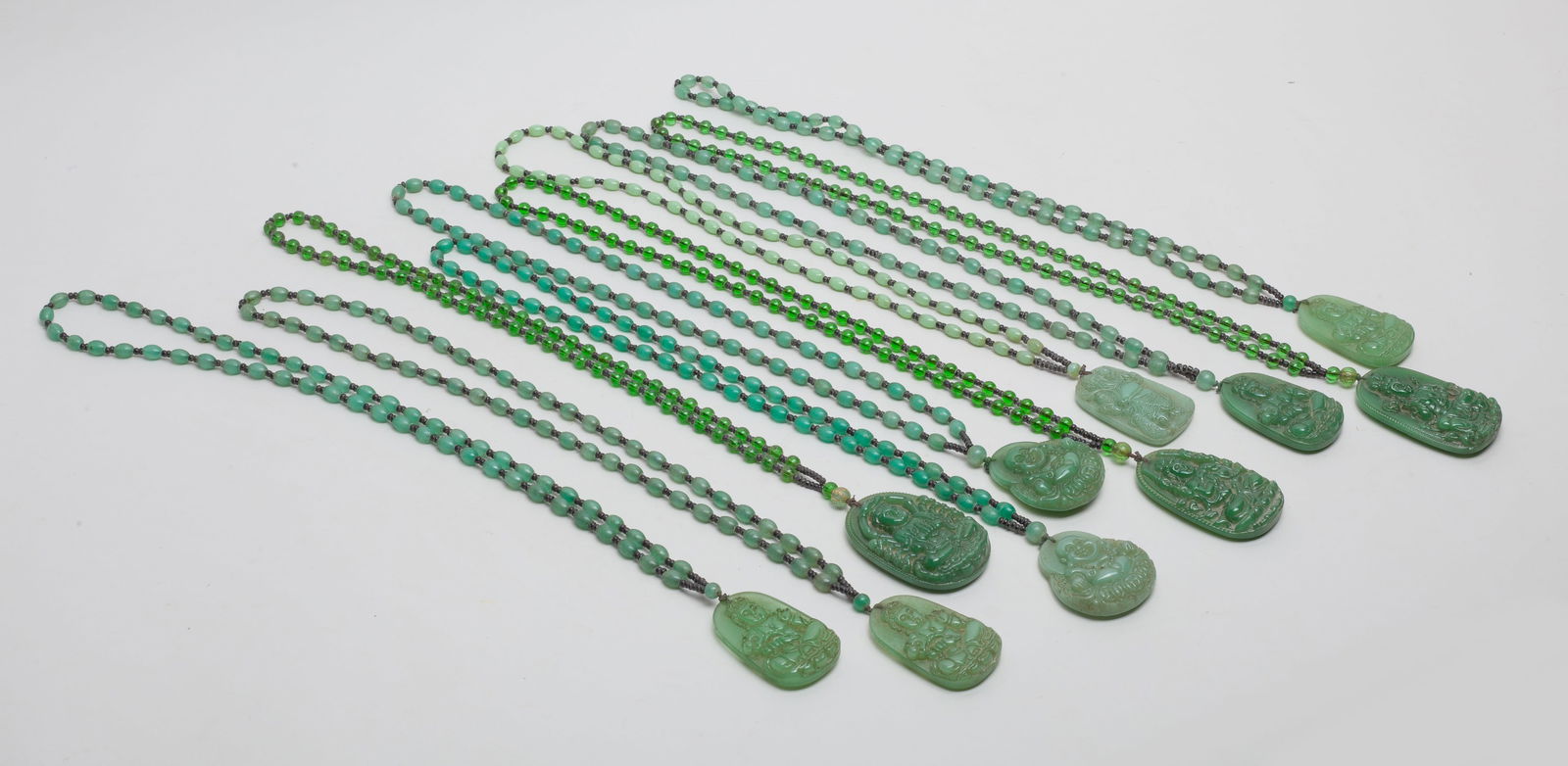 Large Set Chinese Peiking Glass Pendants (1 of 9)