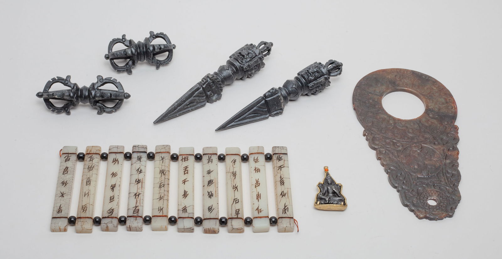 Large Set Chinese Jade/ Stone Carvings (1 of 11)