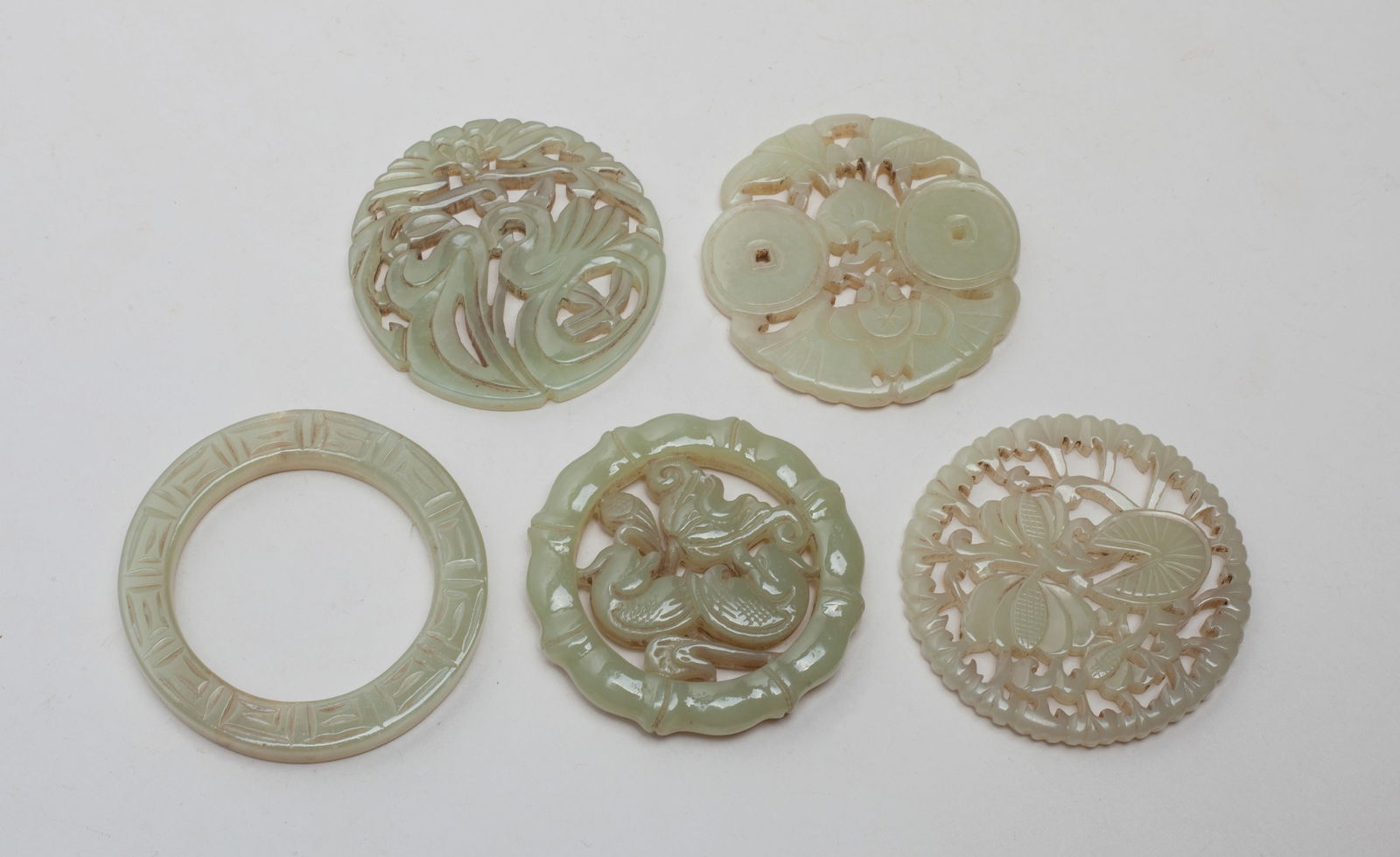 Estate Set Chinese Jade Pendants (1 of 7)
