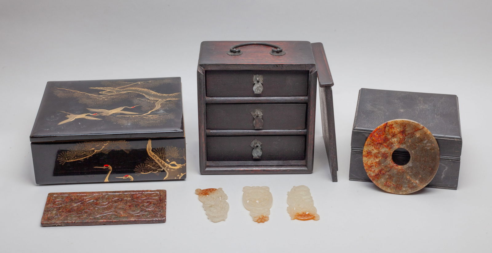 Chinese Export Jade/ Stone Pendants w/ Boxes (1 of 13)