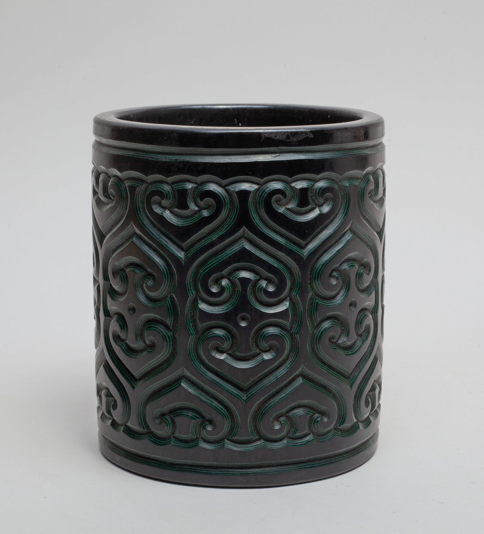 Chinese Cinnabar Like Brush Pot (1 of 9)