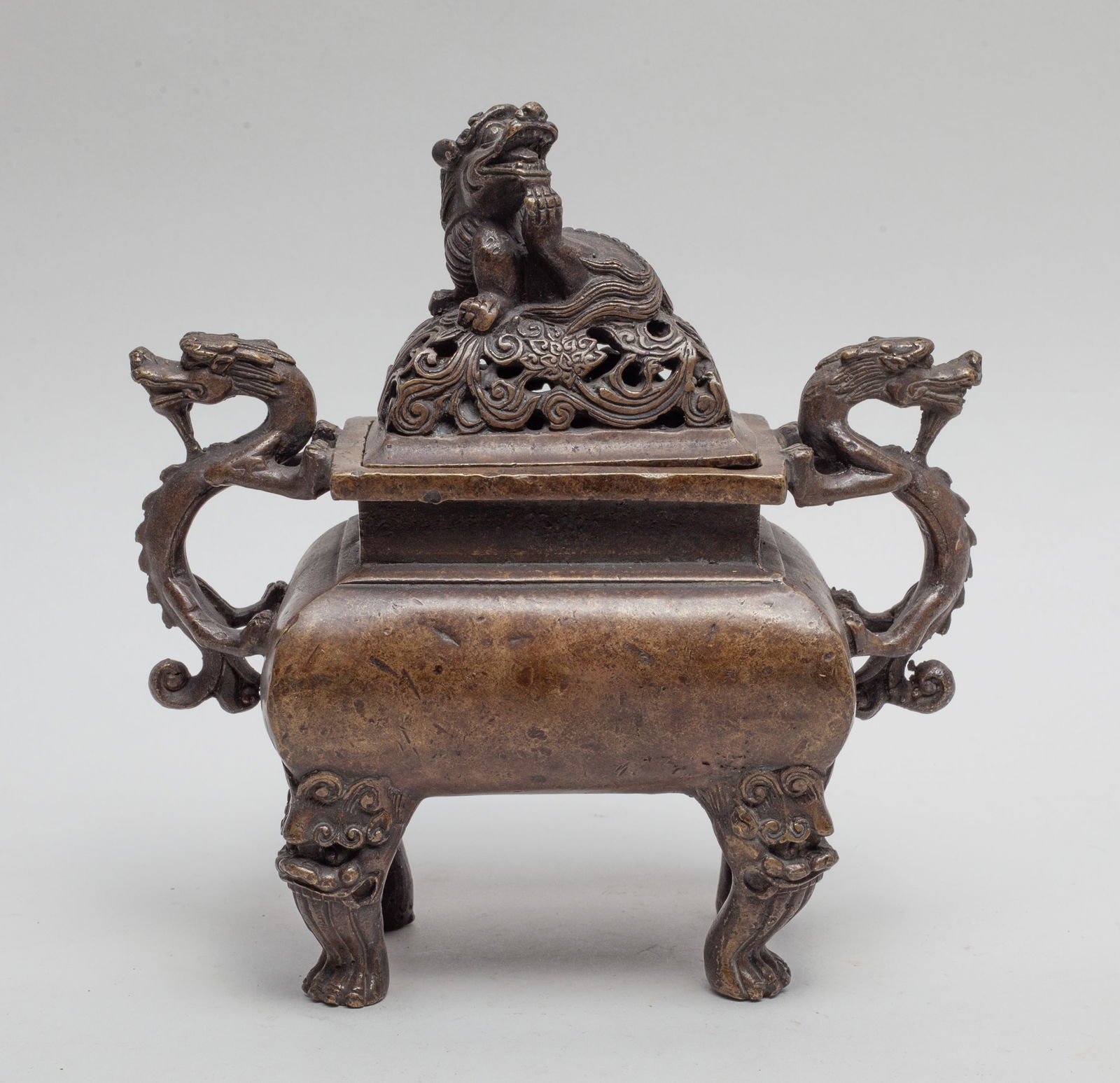 Collectible Chinese Bronze Cabinet Censer (1 of 10)