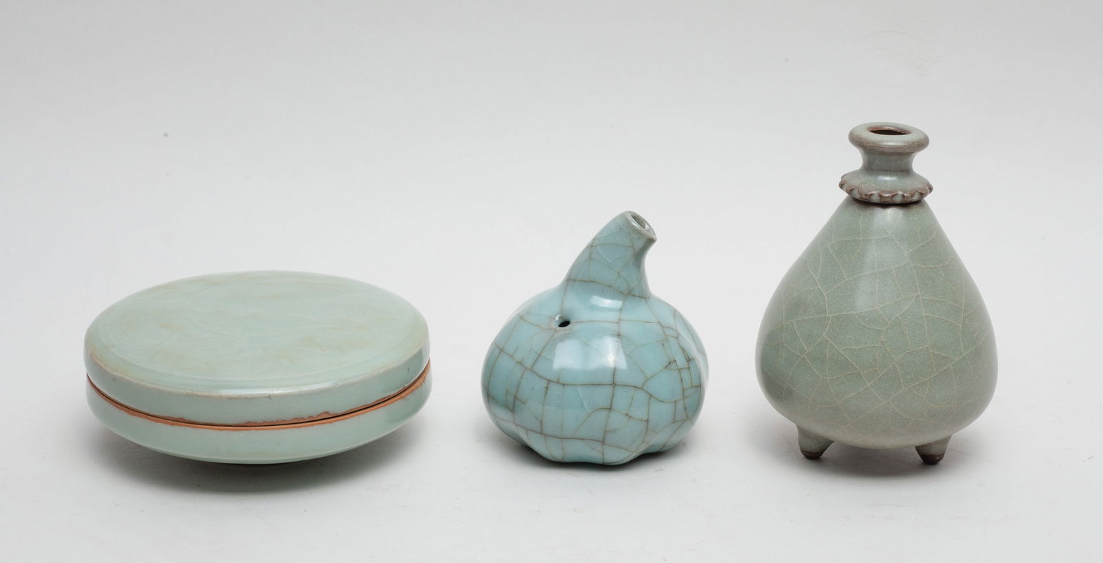 Three Chinese Celadon Porcelain Wares (1 of 10)
