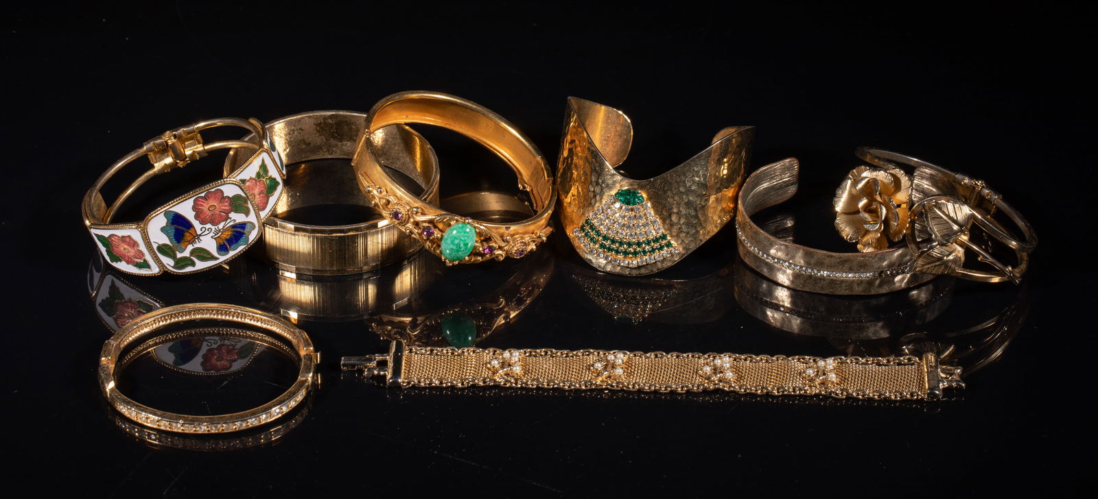 Vintage Gold Plated Bangles (1 of 9)