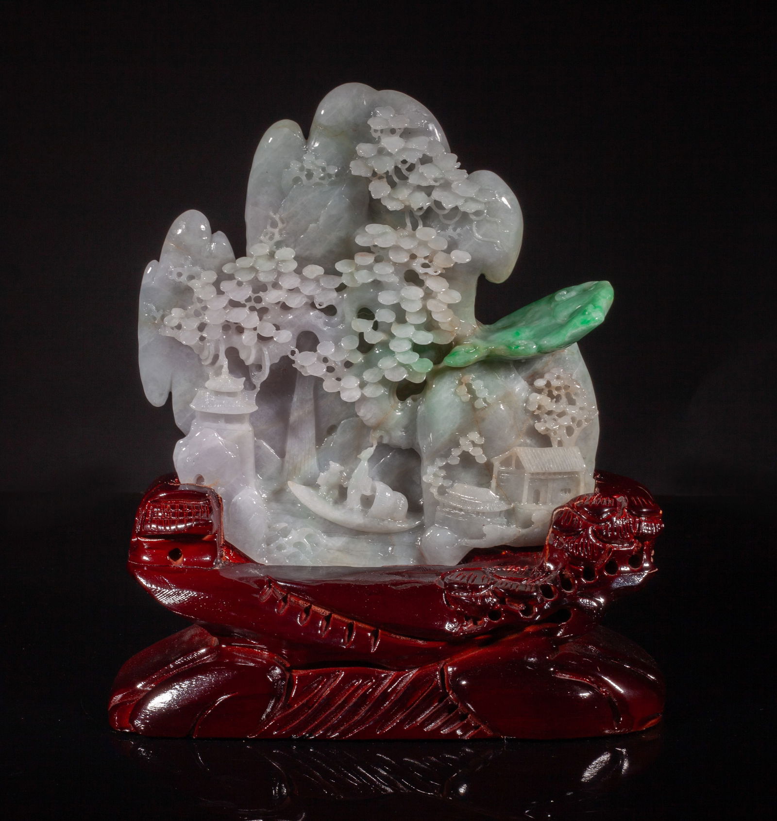 Large Chinese Jade Jadeite Table Sculpture (1 of 12)