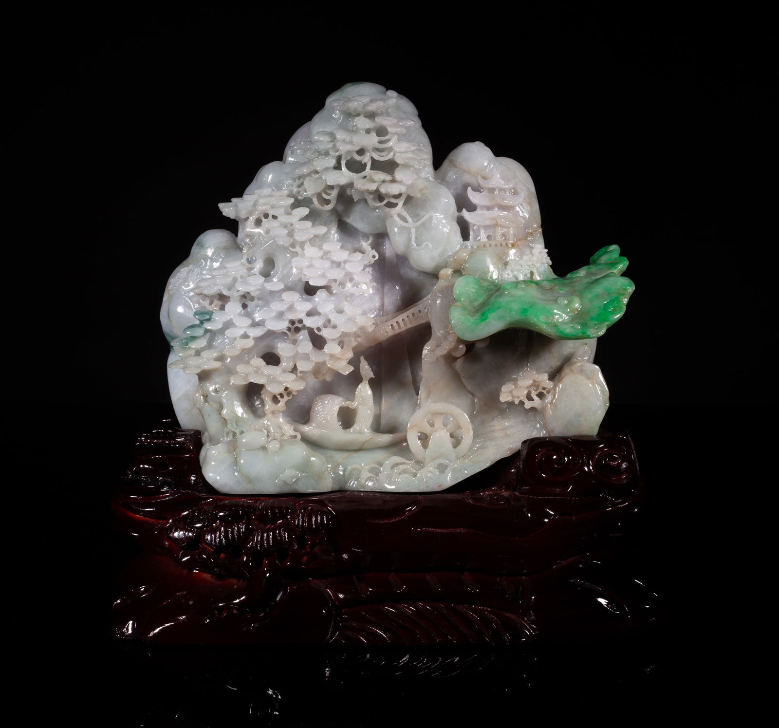 Large Chinese Jade Jadeite Table Sculpture (1 of 9)