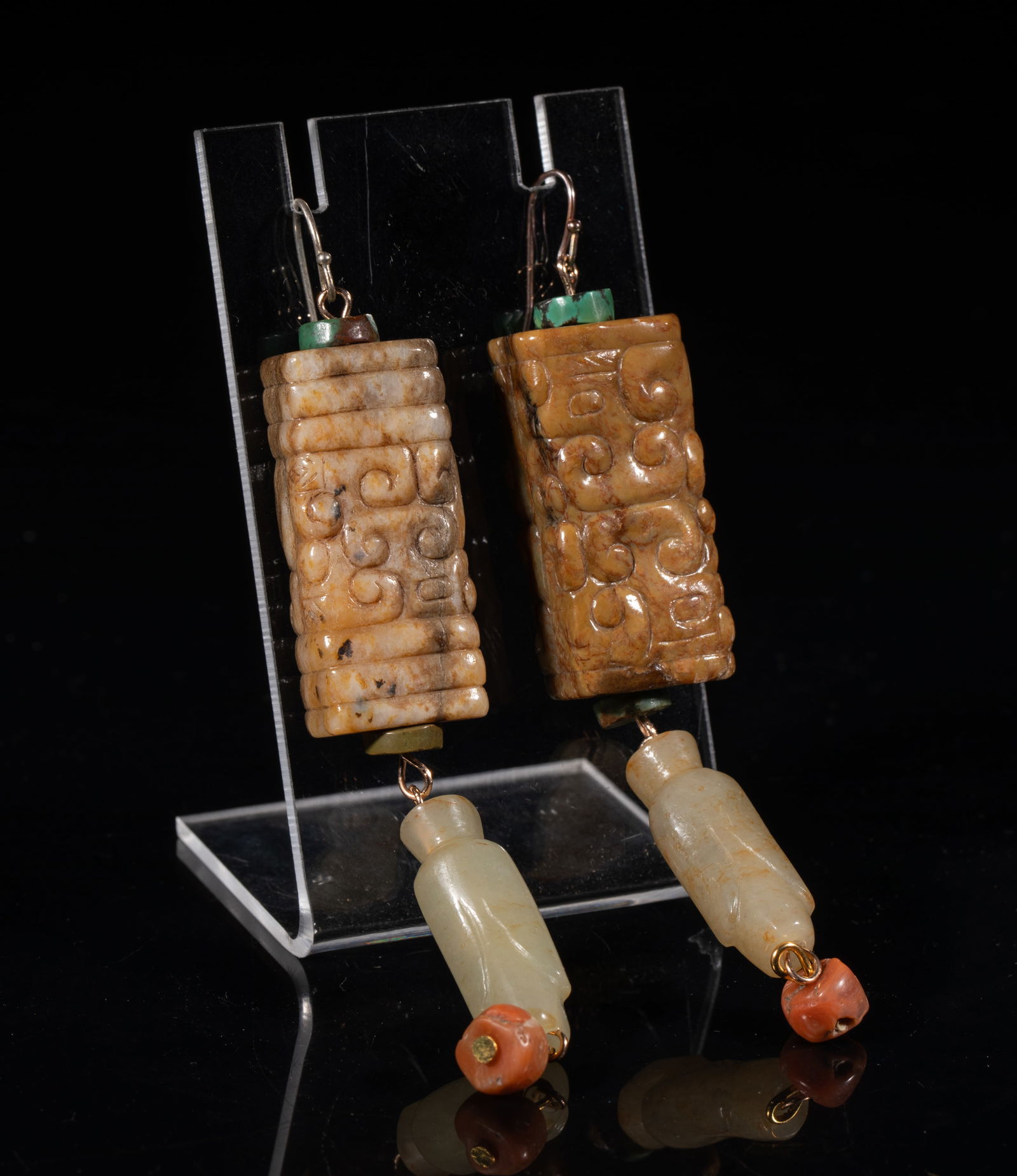 Chinese Jade Long Earrings (1 of 11)