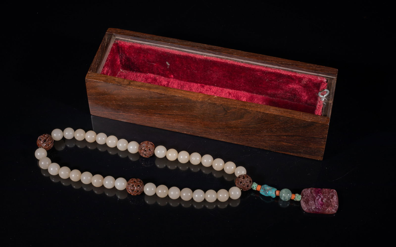 Chinese Jade & Tourmaline Prayer Beads (1 of 13)