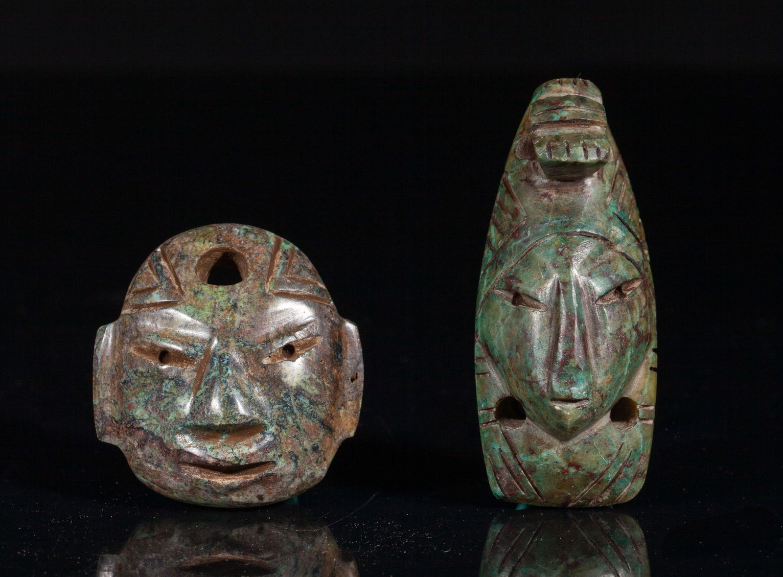 South American Maya Type Jade/ Stone Carvings (1 of 11)