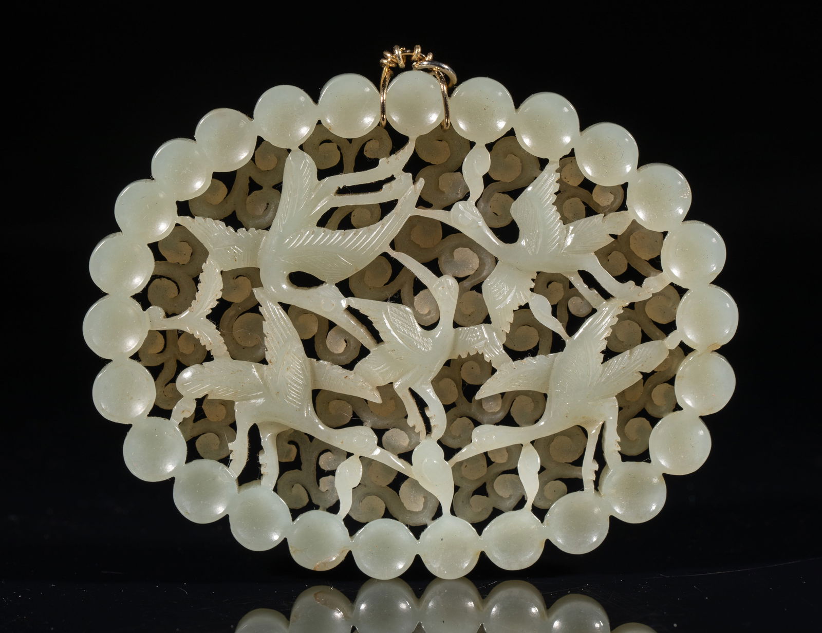 Large Chinese Jade Carved Plaque (1 of 10)