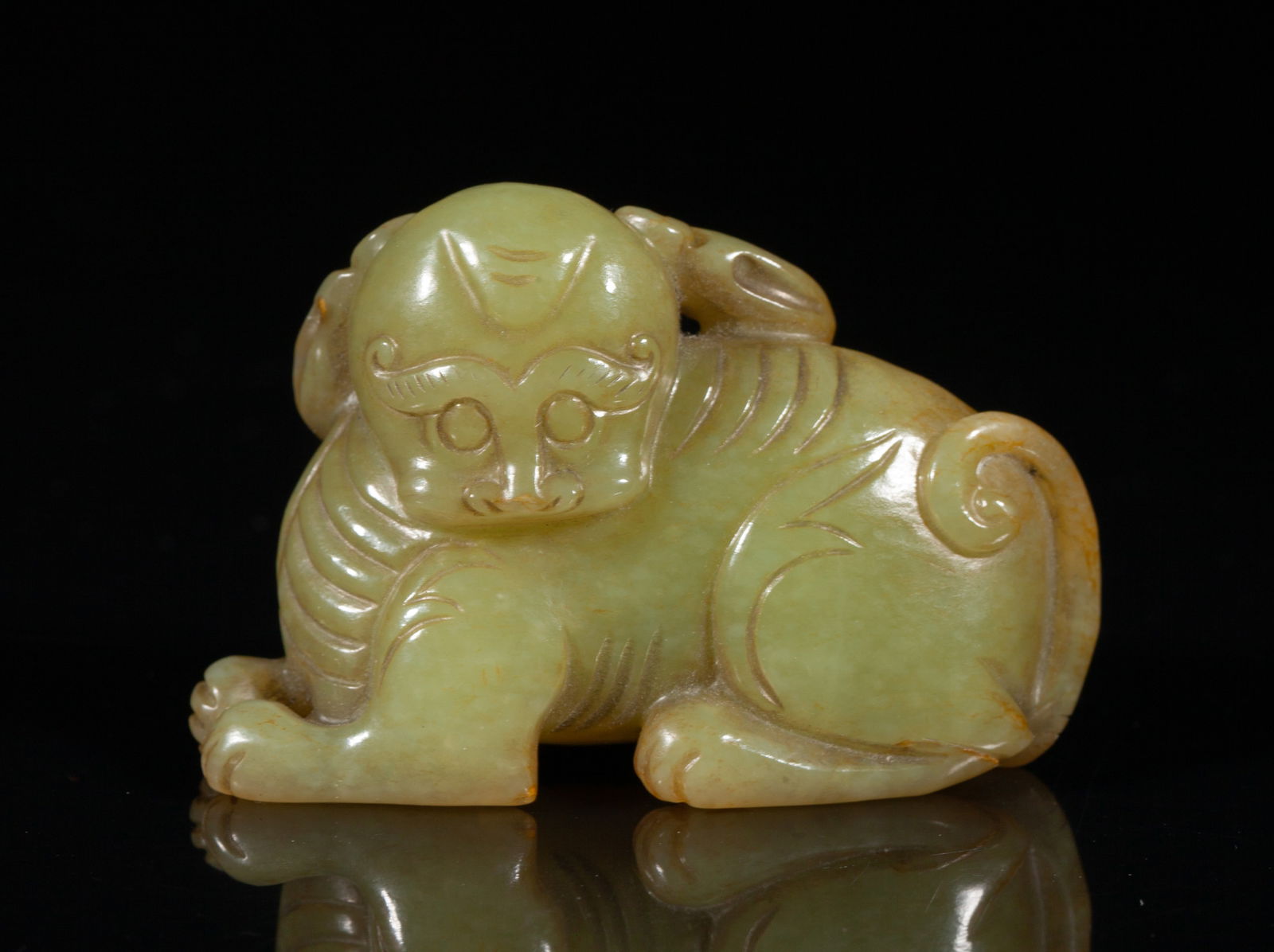 Rare Chinese Russet Yellow Jade Beast (1 of 10)