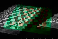 Vintage Malachite & Stone Chess