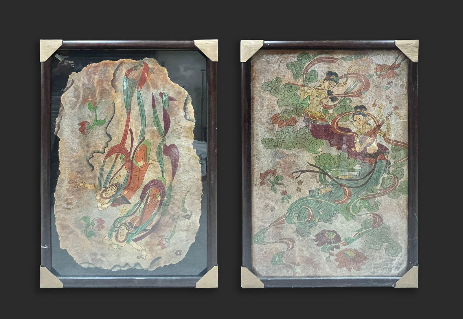 Two Large Chinese Painting on Clay Board (1 of 16)