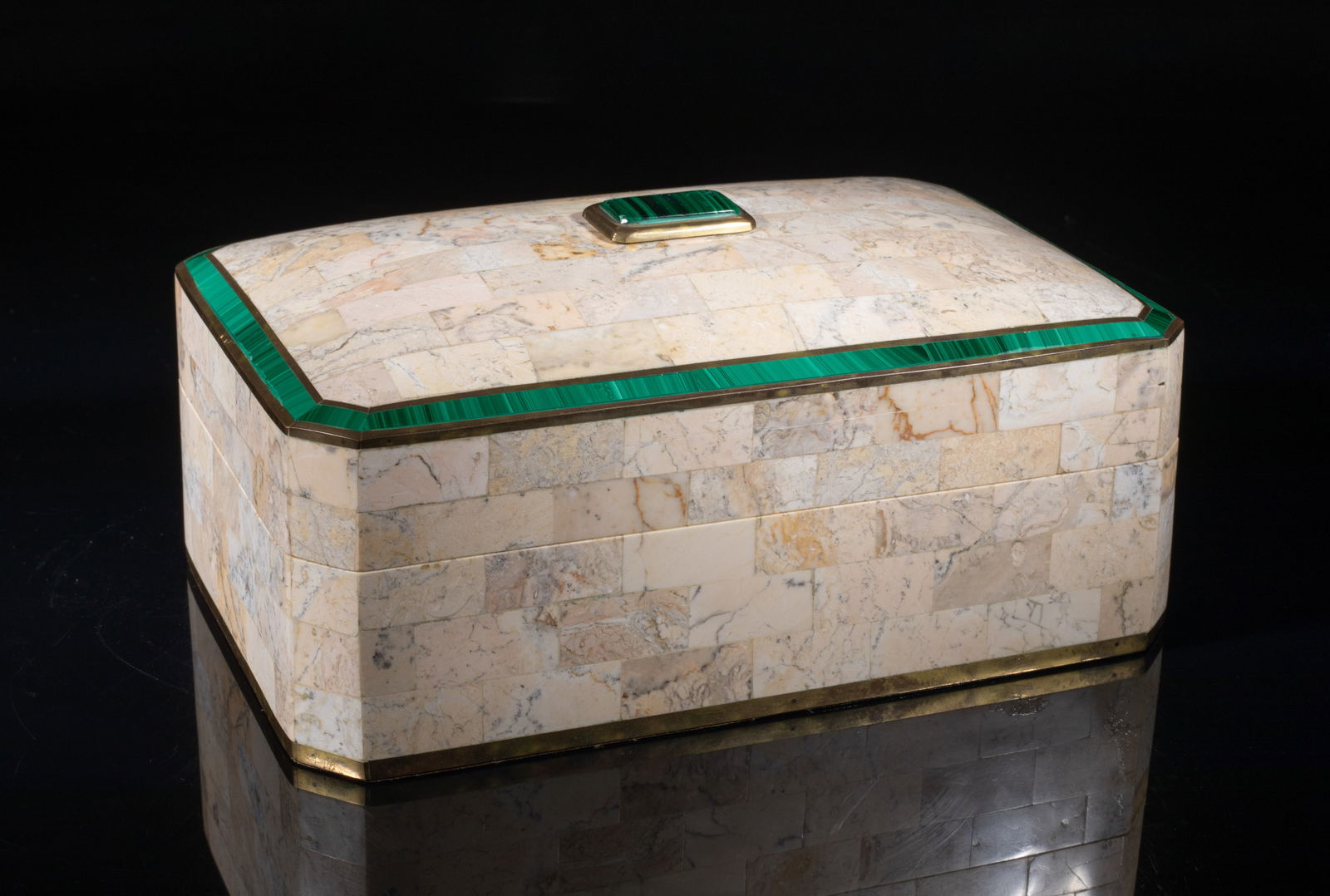 Rare Fossil & Malachite Large Box (1 of 12)