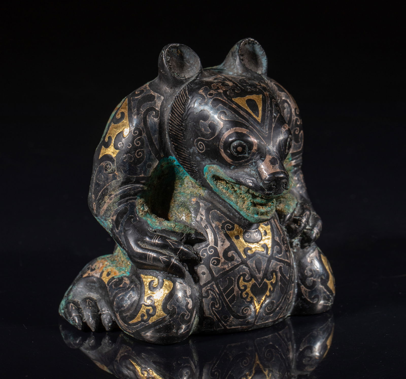 Chinese Gold, Silver on Bronze Sculpture (1 of 11)