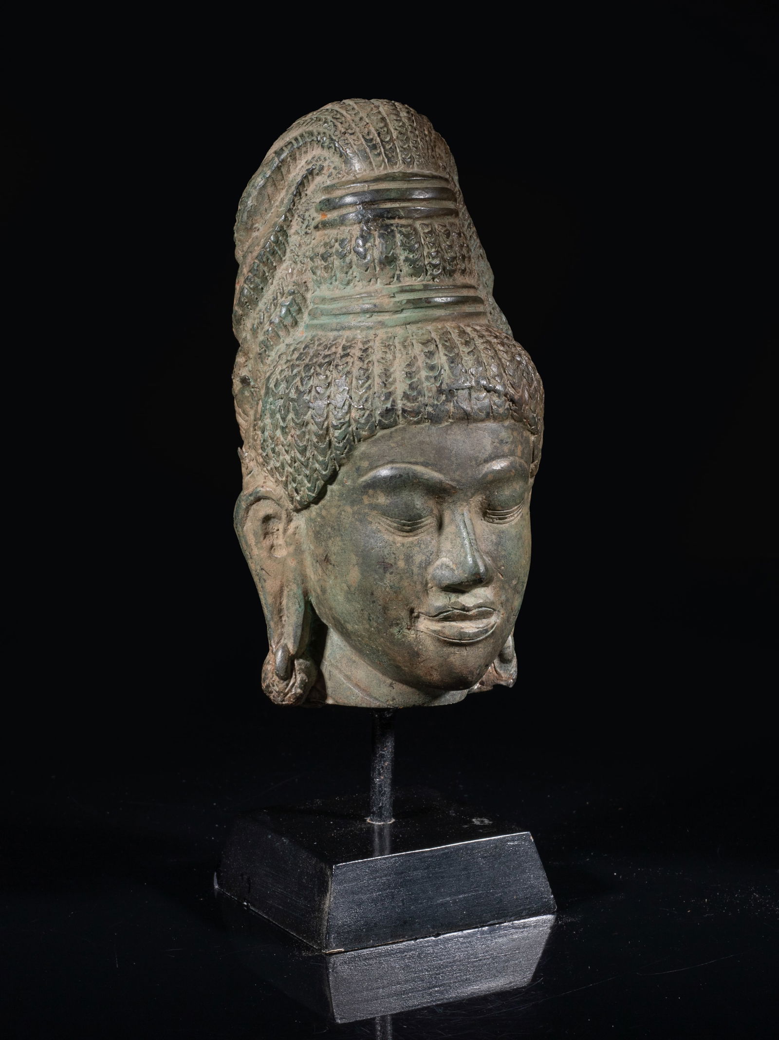 Thailand Bronze Sculpture of Buddha Head (1 of 10)