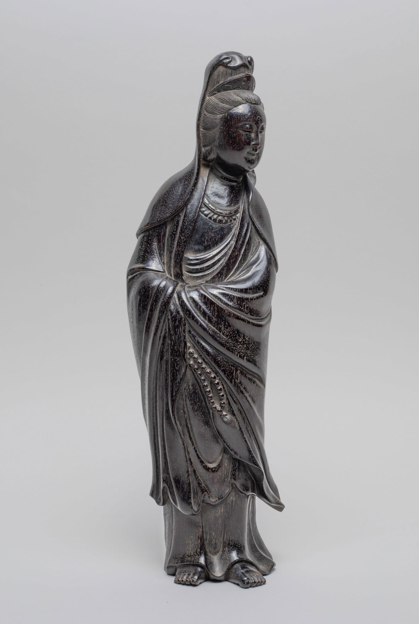 Chinese Hard Wood Sculpture of Kuanyin (1 of 10)