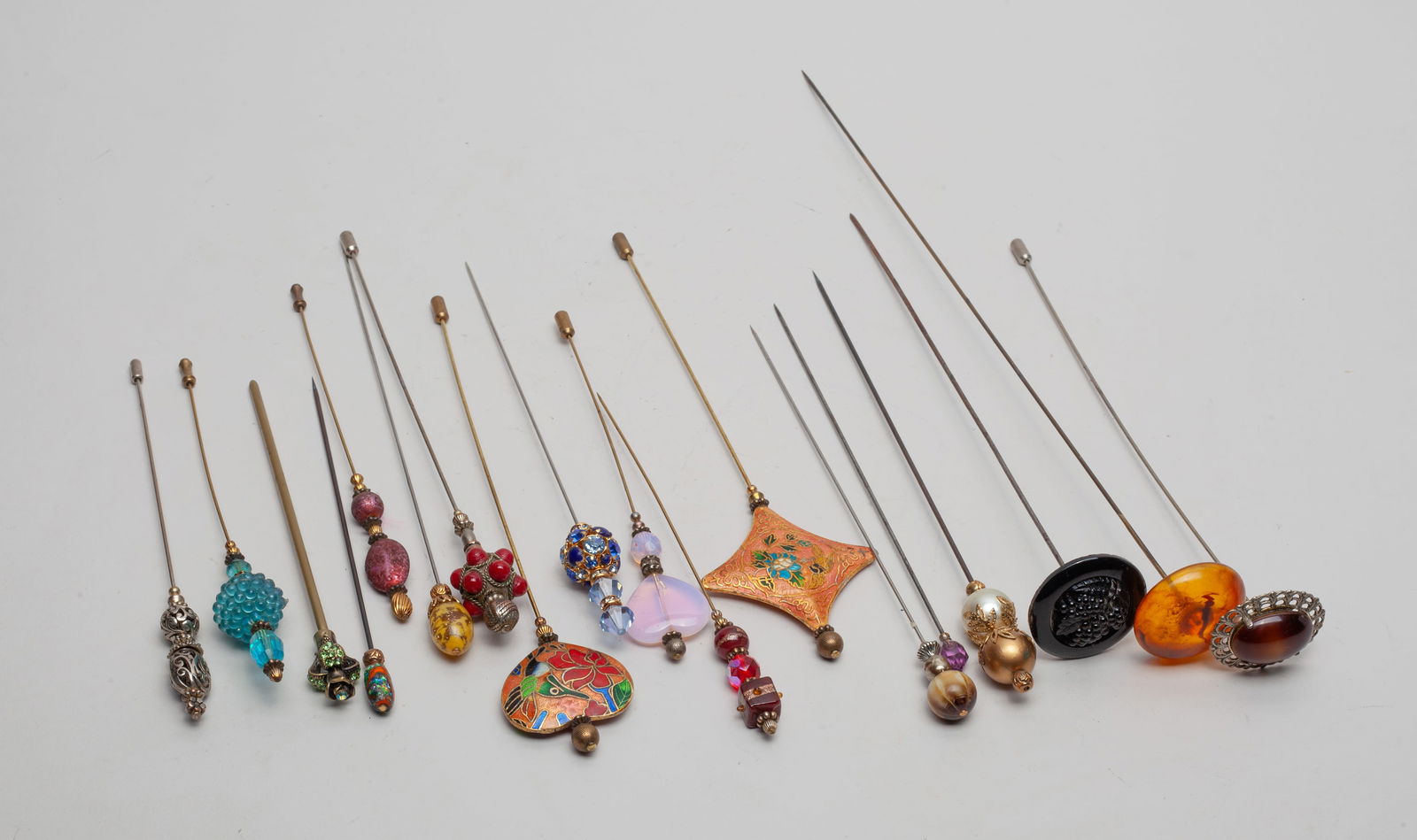 Large Set Vintage Continental Hat Pins (1 of 8)