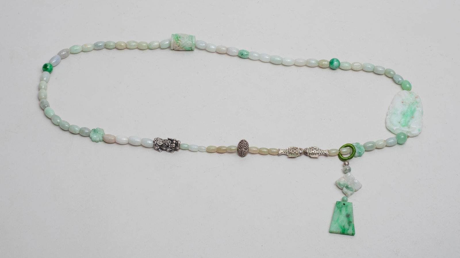 Chinese Export Jade Necklace (1 of 13)
