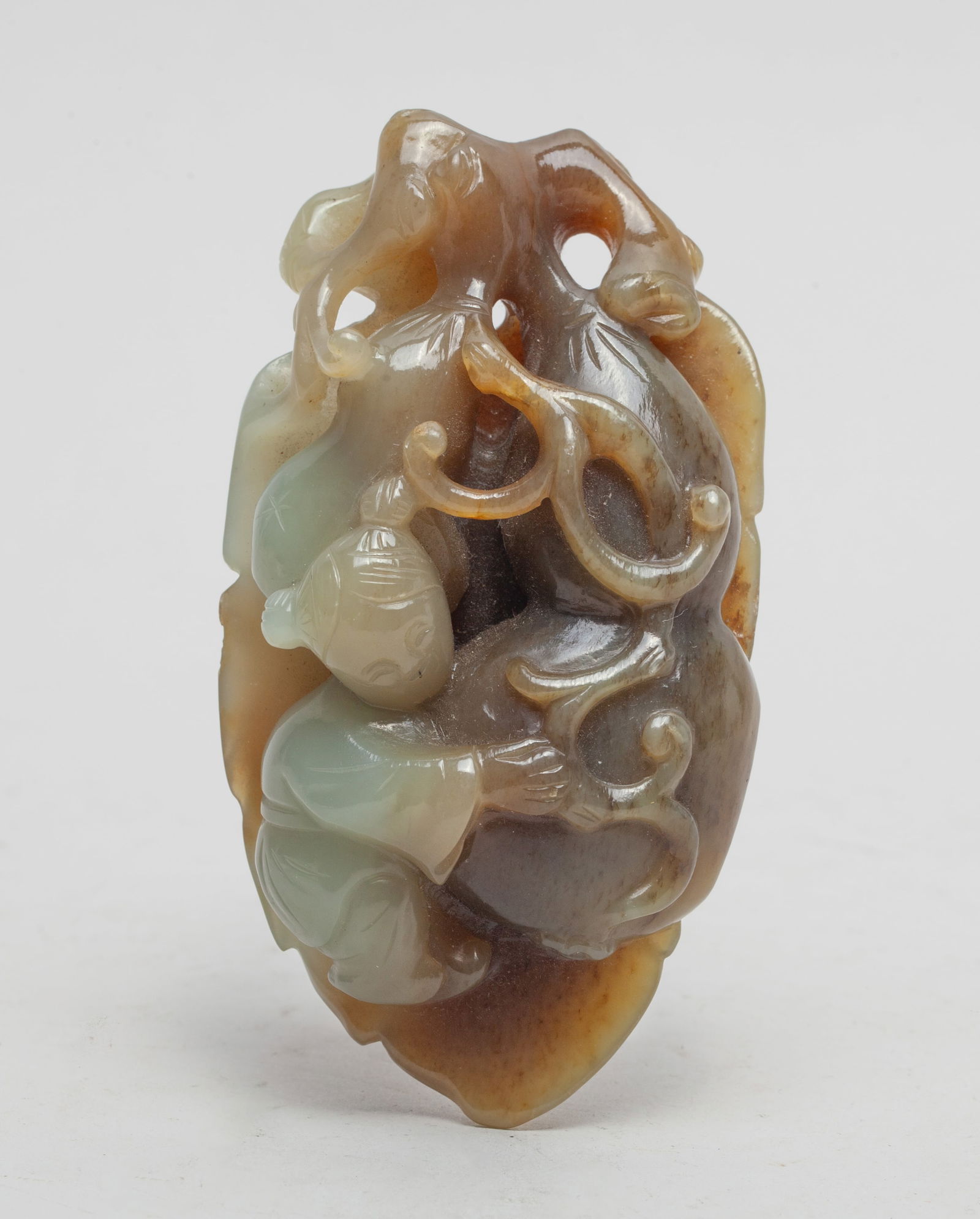 Large Chinese Russet Jade Toggle (1 of 11)
