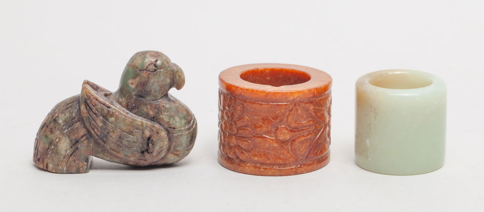 Chinese Jade Thumb Rings & Beast (1 of 11)