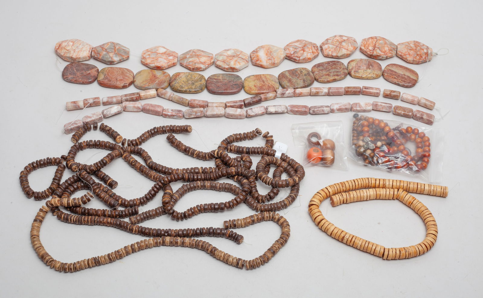 Asian Wood & Cut Chunk Gemstone Beads (1 of 9)