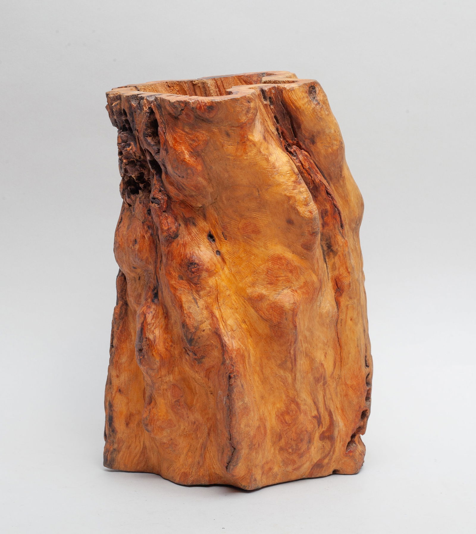 Mid-century Root Burl Wood Brush Pot/ Vase (1 of 11)