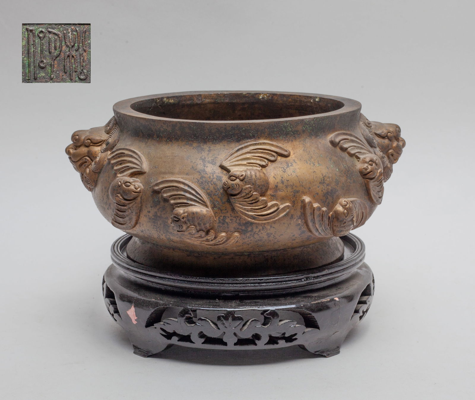 Chinese Large Bronze Temple Used Censer (1 of 9)