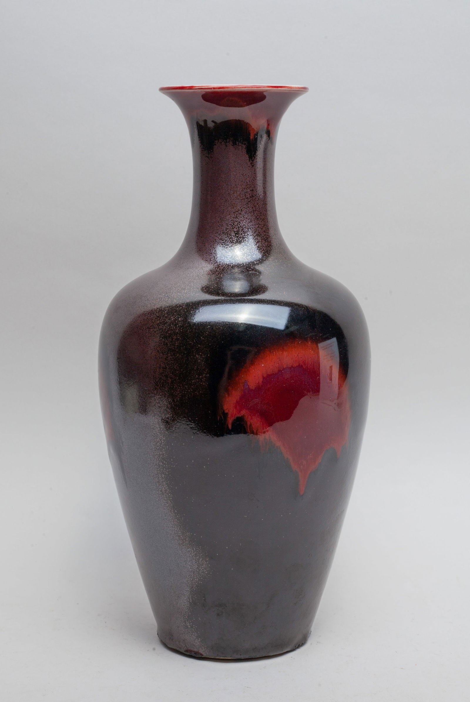 Chinese Flambe Glazed Porcelain Vase (1 of 10)