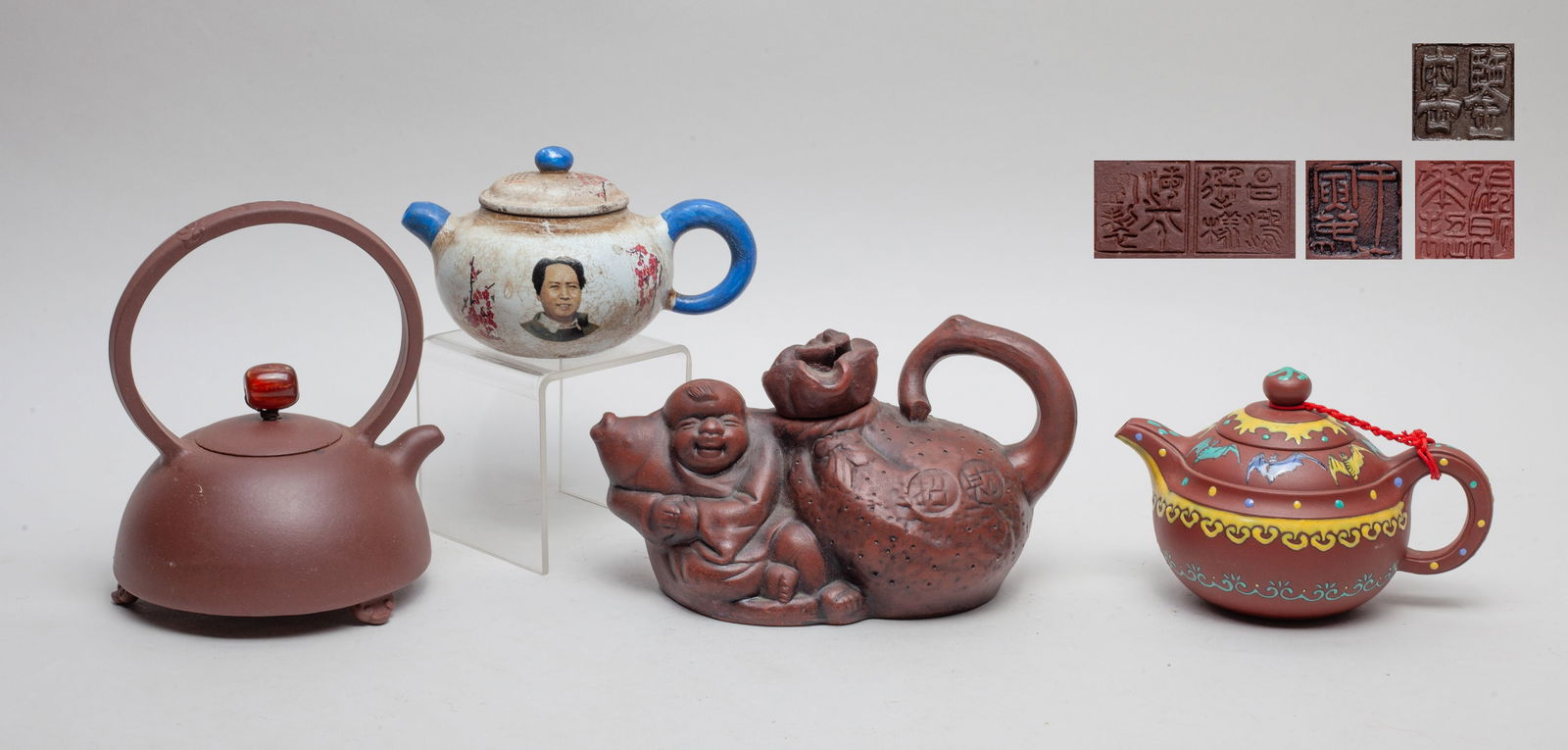 Chinese Export Zisha Tea Pots (1 of 13)