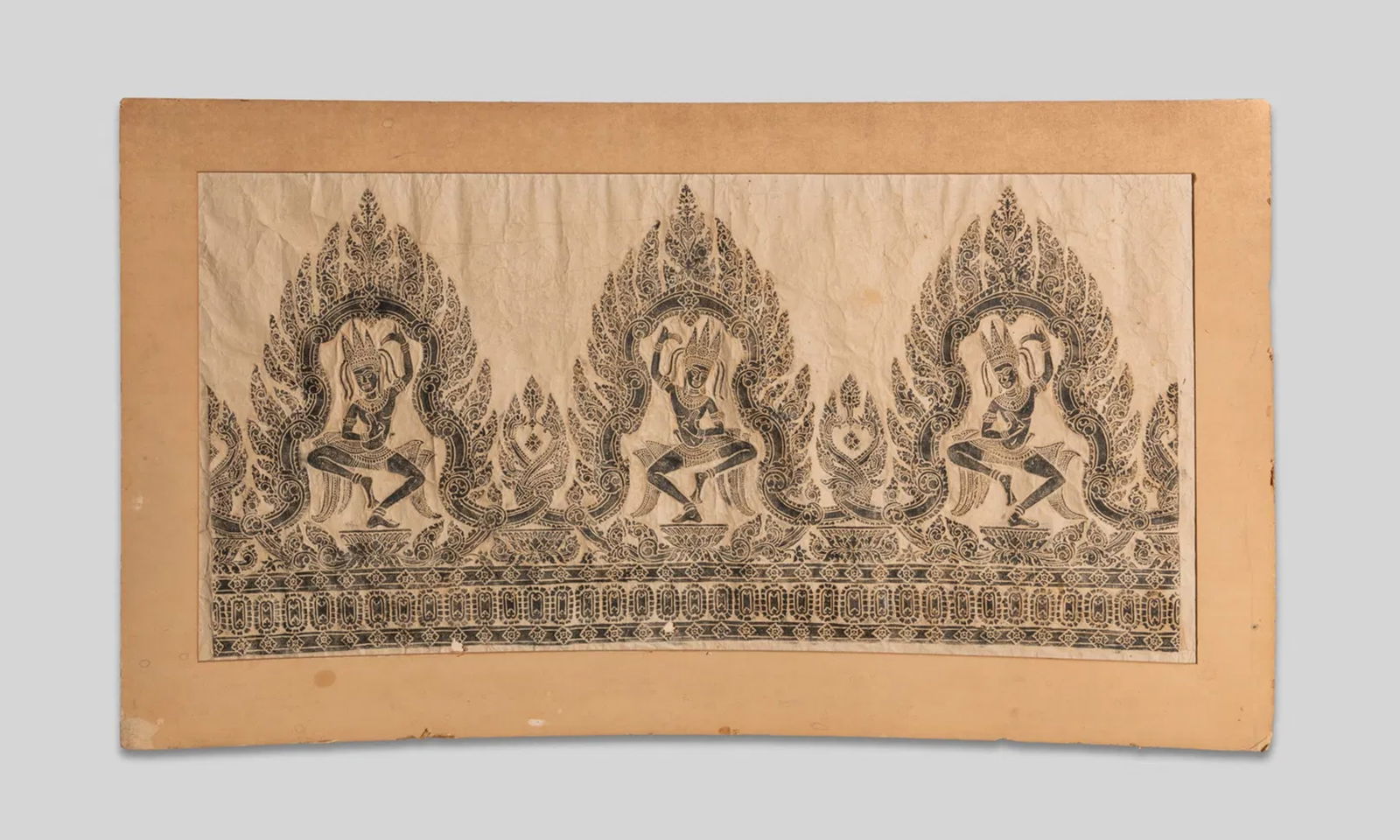 Large South Asian Woodblock Print (1 of 9)