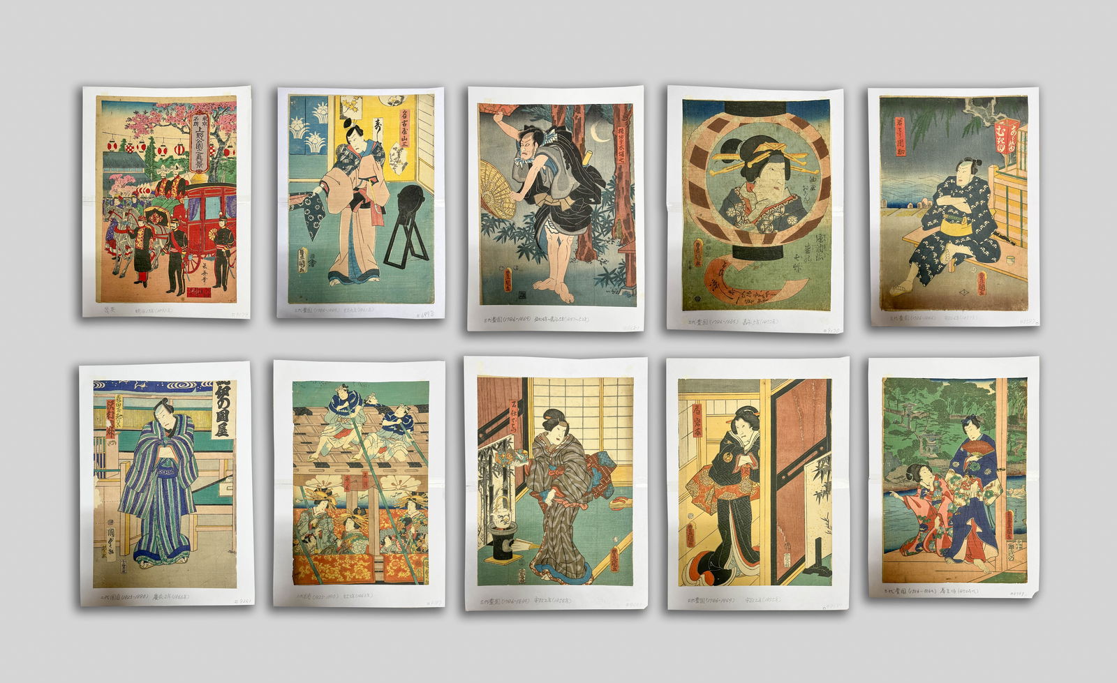 Large Set Japanese Woodblock Prints (1 of 20)