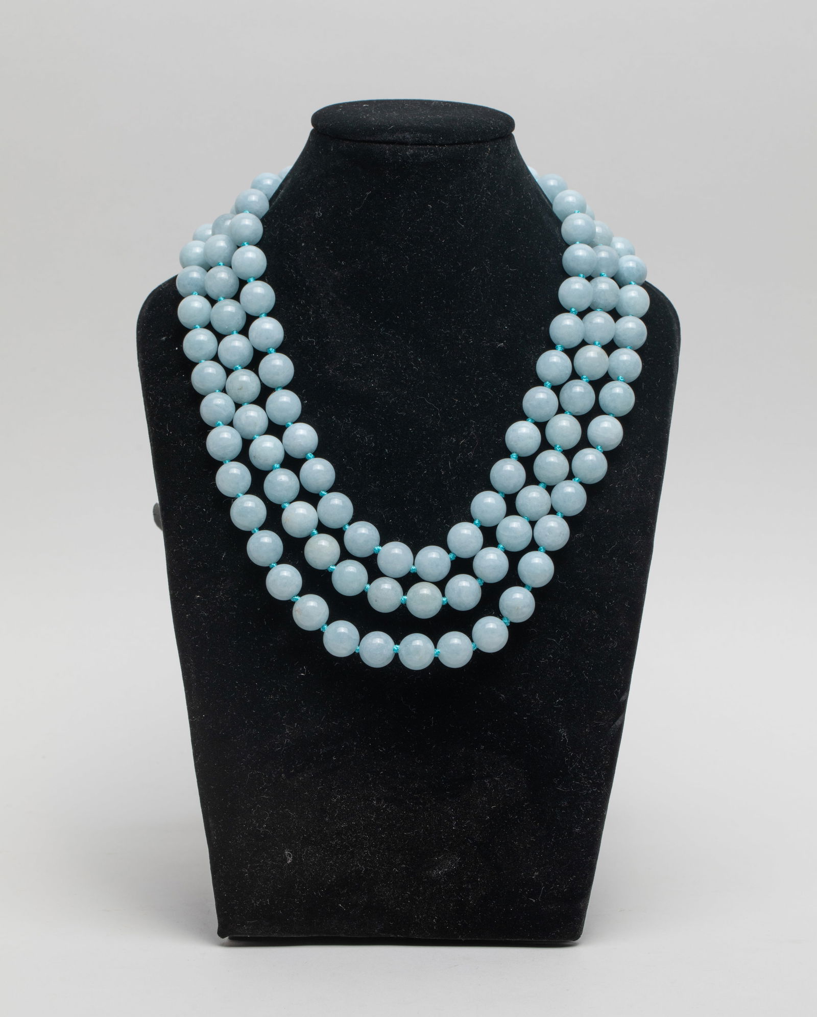 Vintage Aquamarine Three Strand Necklace (1 of 12)