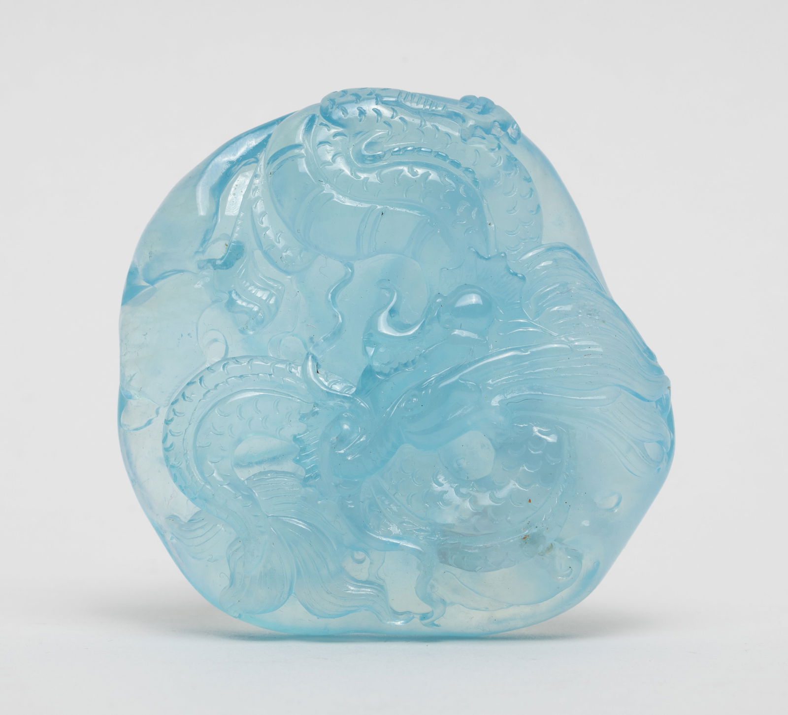 Large Chinese Aquamarine Dragon Pendant (1 of 11)