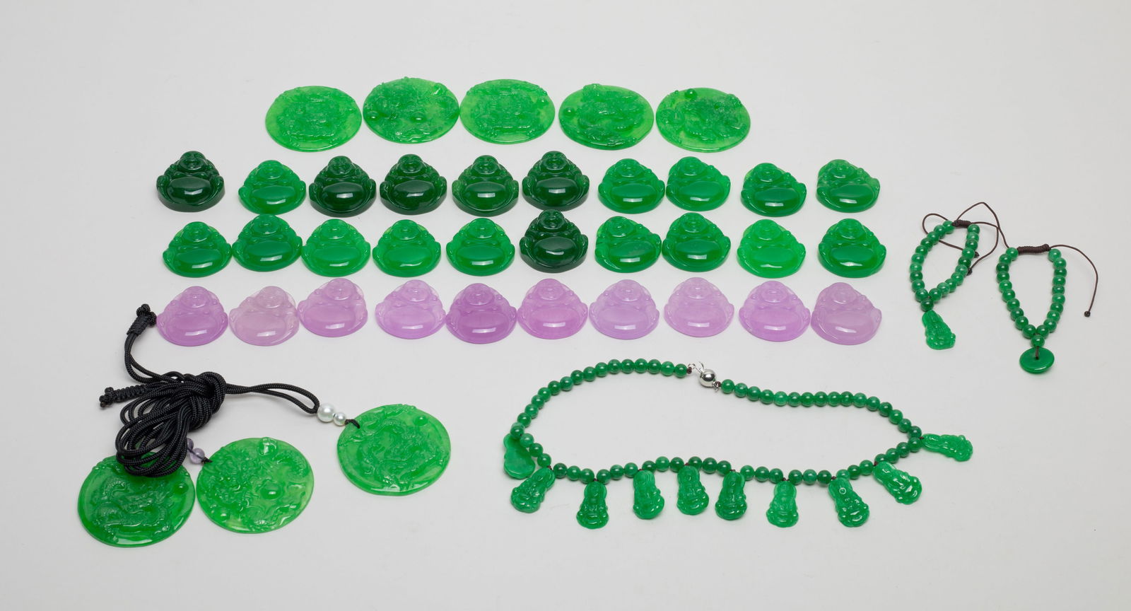 Estate Chinese Export Colored Stone Pendants (1 of 10)