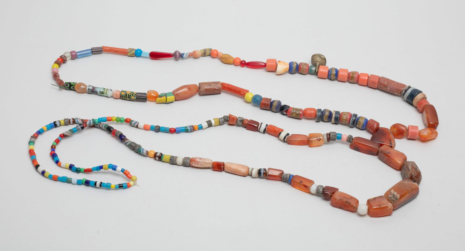 Old Cameo Agate & Glass Bead Necklace (1 of 10)