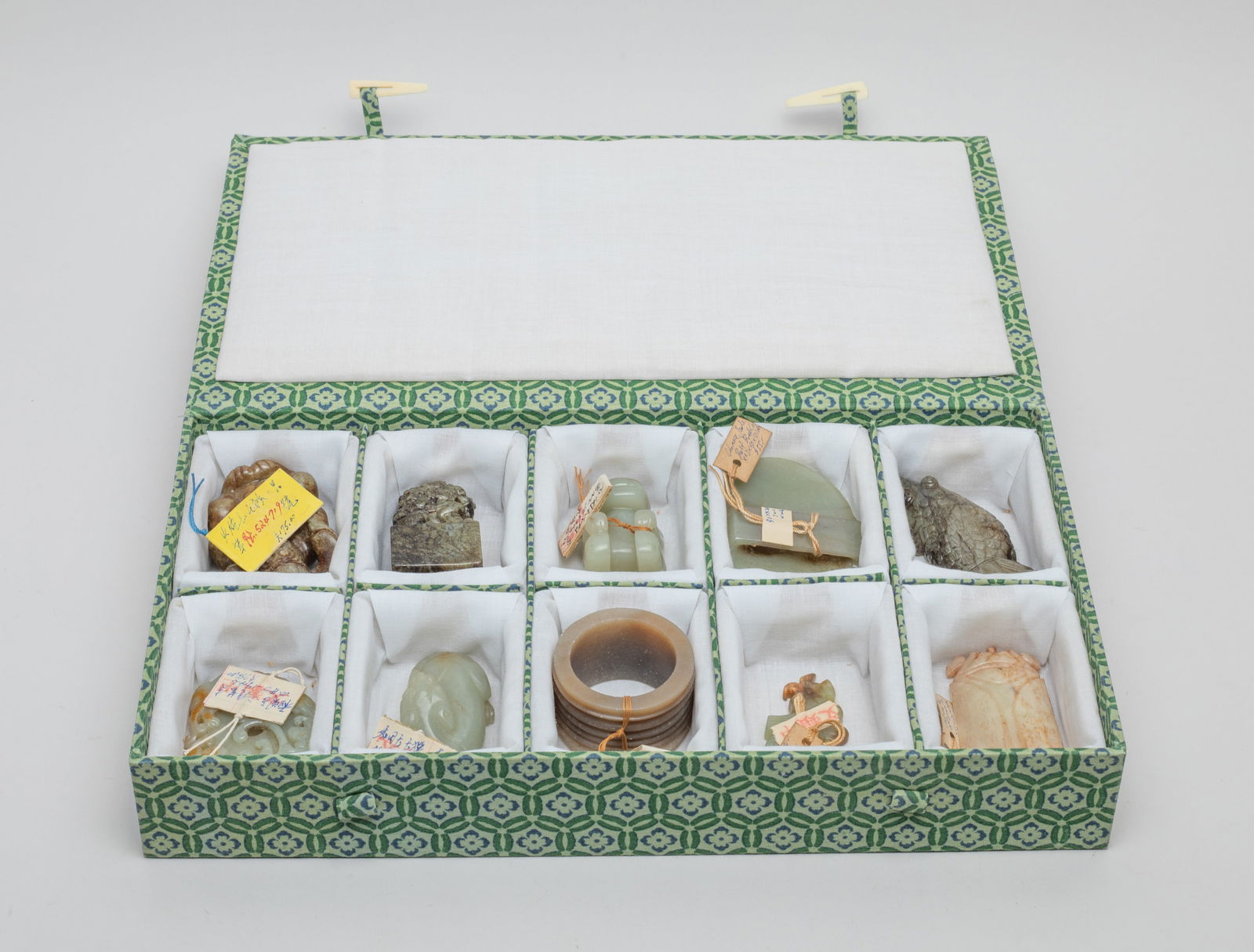 Estate Large Set Chinese Jade Toggles (1 of 15)