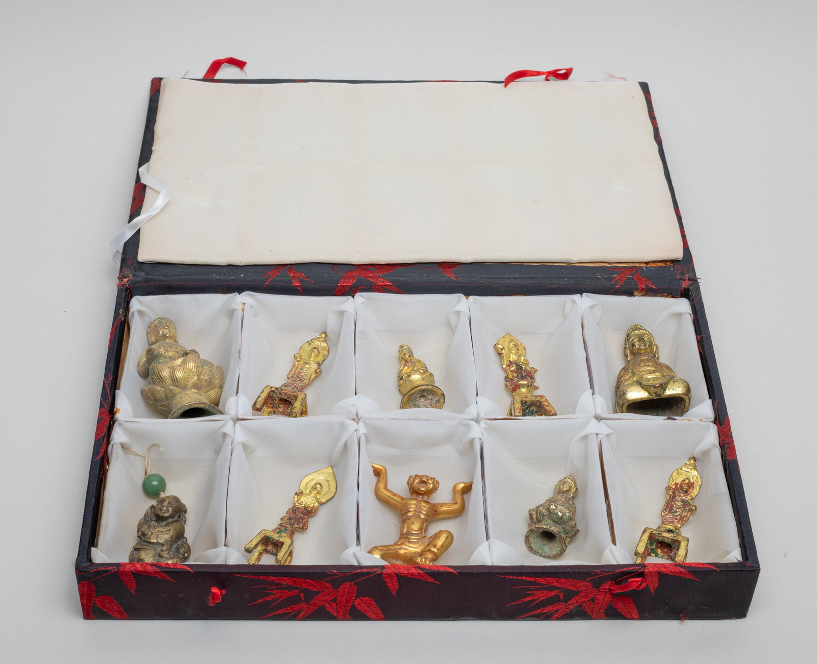 Box of Chinese Gilt Bronze Sculptures (1 of 9)