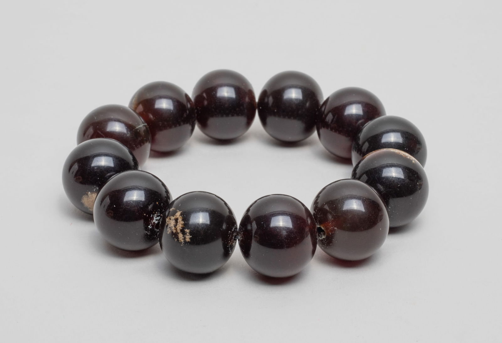 Large Bead Nature Root Blue Amber Prayer Beads (1 of 6)