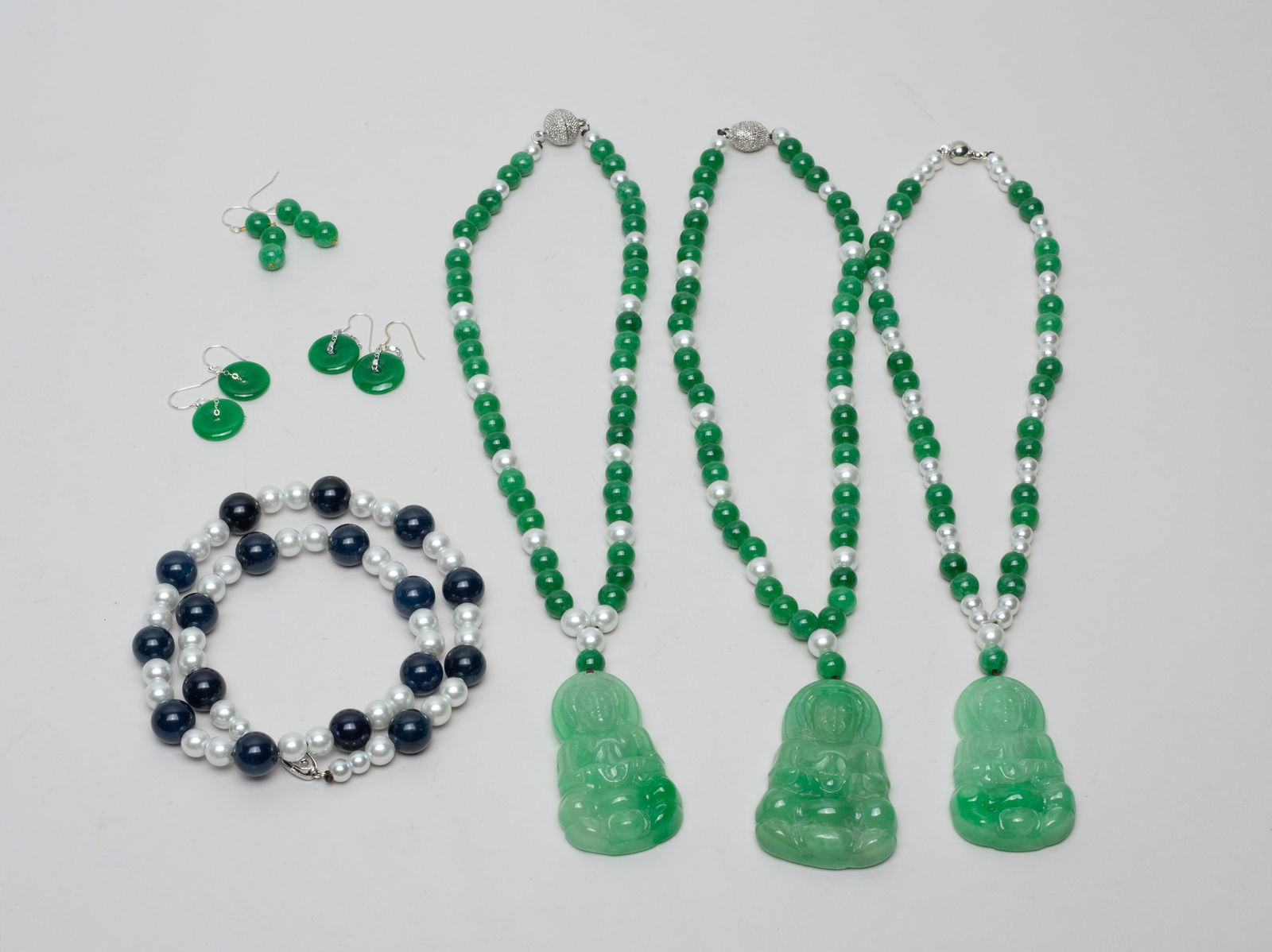 Estate Chinese Export Colored Stone Jewelry (1 of 8)