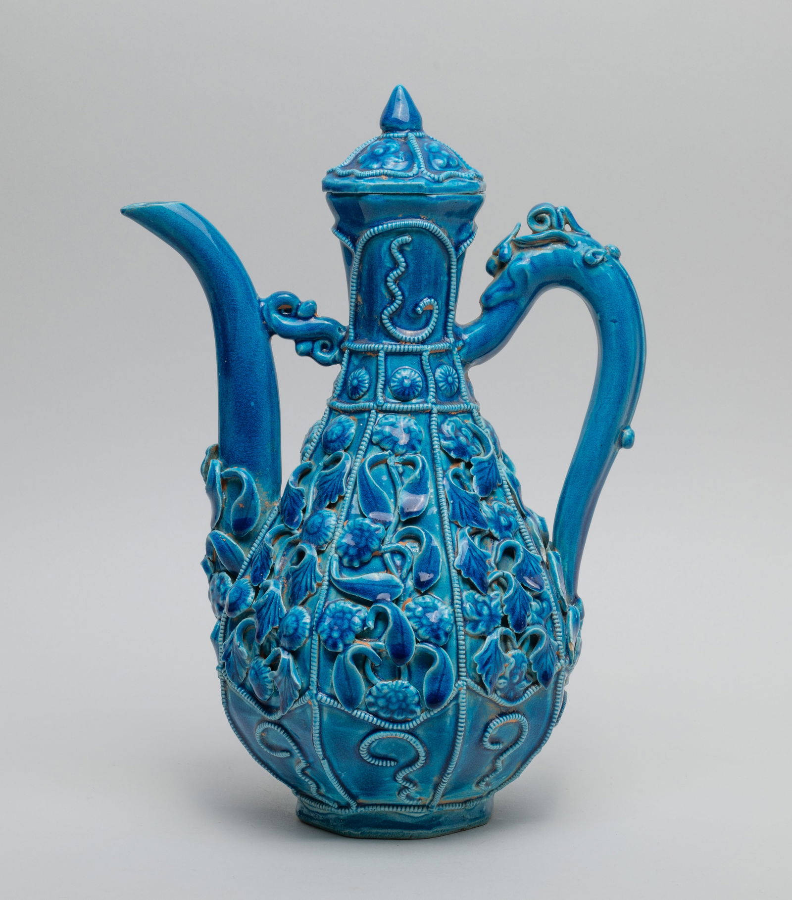 Rare West Asian Turquoise Glazed Porcelain Pot (1 of 13)